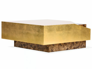 VAZ - Low square wooden coffee table with Emperador marble base by ROYAL STRANGER - view 2